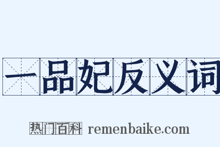 一品妃反义词是什么意思的图片